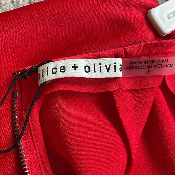 Alice & Olivia Maeve satin midi slip skirt - Picture 12 of 16